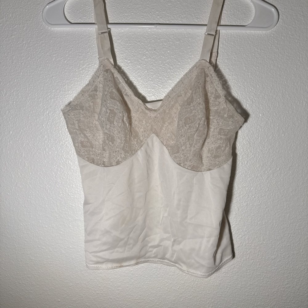 White Cream Bustier Camisole Sleeveless Top